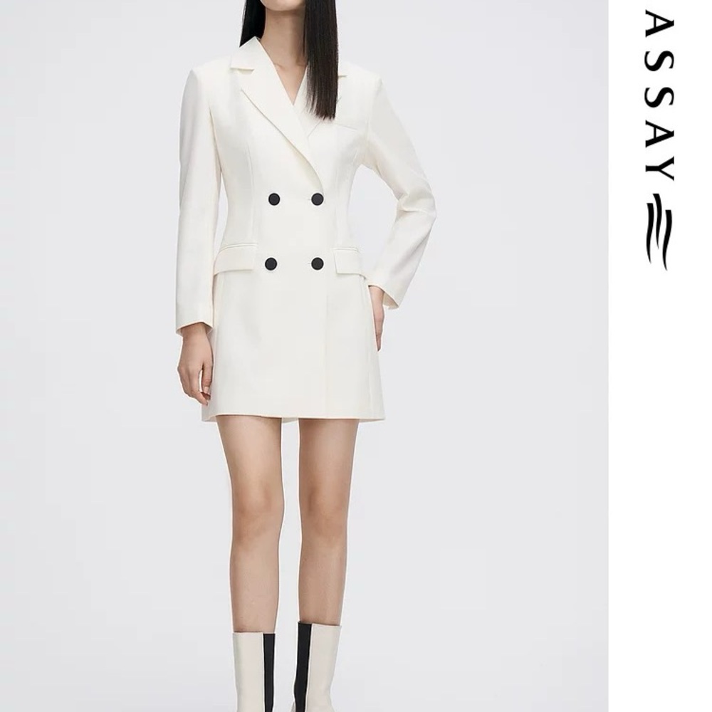 ELLASSAY- Wool-Blend Blazer Dress